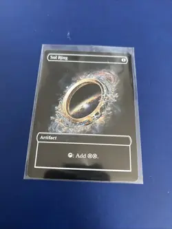 FOIL SOL RING (BORDERLESS) Commander Masters Magic PSA graded With Proxy - Image 5