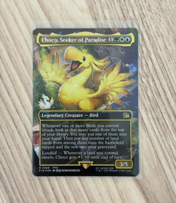 Choco Seeker of Paradise 0569 Borderless Final Fantasy MTG Chocobo Track Foil - Image 1