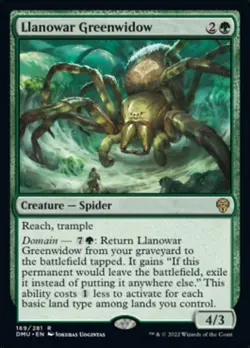 Llanowar Greenwidow [Dominaria United] Foil Near Mint - Image 1