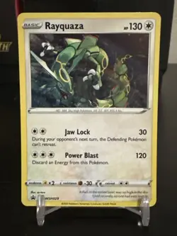 Pokemon 2020 Rayquaza SWSH029 Black Star Promos - Sword & Shield Cosmos Holo NM - Image 1