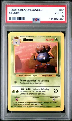 1999 POKEMON JUNGLE #37 GLOOM PSA VG-EX 4 - Image 1