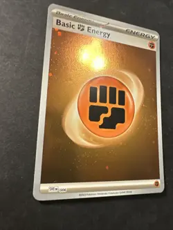 2023 Pokemon 151 Basic Energy Fighting Earth 006 English TCG Holographic Holo - Image 3