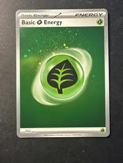 2023 Pokemon 151 Basic Energy Grass 001 English TCG Holographic Holo - Image 1