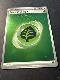 2023 Pokemon 151 Basic Energy Grass 001 English TCG Holographic Holo - Image 3