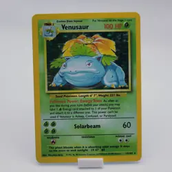 Venusaur 15/102 Holo - Base Set Unlimited - Lightly Played -Vintage WOTC Pokemon - Image 1