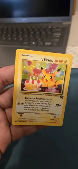 Birthday Pikachu #24 / Holo / 2000 / Pokemon / Promo LP Same Day Ship Read Desc - Image 2