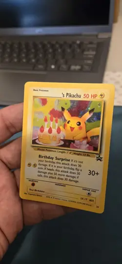 Birthday Pikachu #24 / Holo / 2000 / Pokemon / Promo LP Same Day Ship Read Desc - Image 3