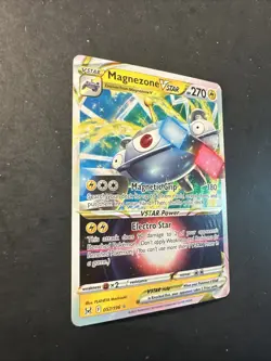 2022 Pokemon Sword & Shield Lost Origin Hisuian Magnezone VStar 57 /196 Holo Art - Image 2