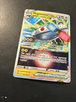 2022 Pokemon Sword & Shield Lost Origin Hisuian Magnezone VStar 57 /196 Holo Art - Image 4