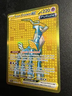 2024 Pokemon Scarlet & Violet Temporal Forces Iron Crown EX Gold Secret 216 /162 - Image 3