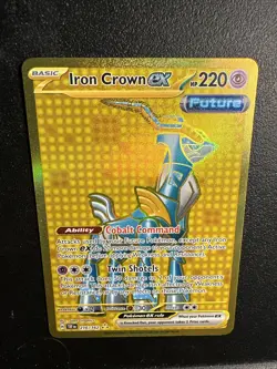 2024 Pokemon Scarlet & Violet Temporal Forces Iron Crown EX Gold Secret 216 /162 - Image 5