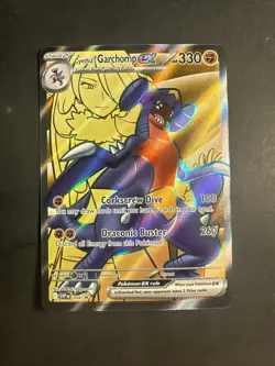 2023 Pokemon Cynthia’s Garchomp ex 204 Black Star Promo SVP Full Art Holo Rate - Image 1