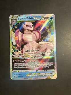 2022 Pokemon SWSH 254 Origin Forme Palkia V Holo Black Star Promo Full Art Rare - Image 1
