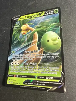 2022 Pokemon Go Set TCG Alolan Exeggutor V 005/078 Holo Ultra Rare Holographic - Image 3