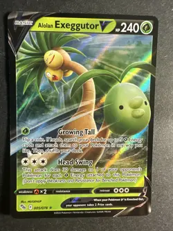 2022 Pokemon Go Set TCG Alolan Exeggutor V 005/078 Holo Ultra Rare Holographic - Image 5