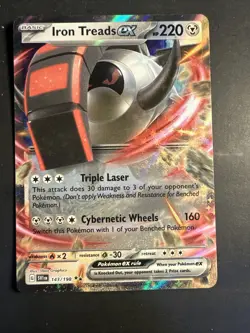 2023 Pokemon Scarlet & Violet Iron Treads ex 143 /198 Holo Holographic Art - Image 1