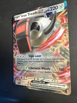 2023 Pokemon Scarlet & Violet Iron Treads ex 143 /198 Holo Holographic Art - Image 3