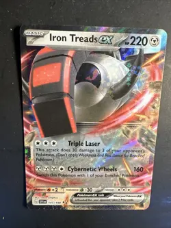 2023 Pokemon Scarlet & Violet Iron Treads ex 143 /198 Holo Holographic Art - Image 5