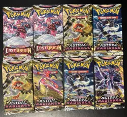 Pokemon Booster Packs - New/Sealed Lot of 8 (2x L. Origin & 6x A. Radiance) - Image 1
