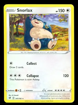 Pokemon SNORLAX 141/192 Rebel Clash - RARE - - MINT - Image 1