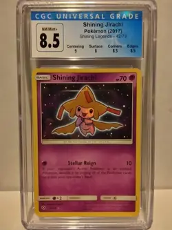 2017 Pokemon Sun & Moon Shining Legends 42/73 CGC NM/Mint+ 8.5, Shining Jirachi. - Image 1