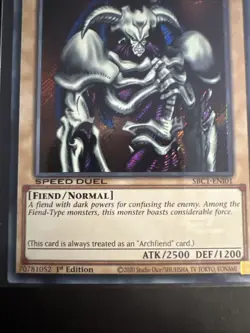 YUGIOH TCG SUMMONED SKULL SBC1-EN101 SECRET 1ST EDITION NM - Image 4