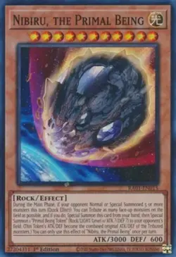 Yugioh! Nibiru, the Primal Being - RA01-EN015 - Super Rare - 1st Edition Near Mi - Image 1