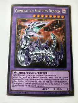 YUGIOH TCG CHIMERATECH FORTRESS DRAGON PGL3-EN057 GOLD 1ST EDITION - Image 1
