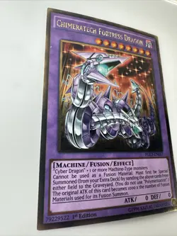 YUGIOH TCG CHIMERATECH FORTRESS DRAGON PGL3-EN057 GOLD 1ST EDITION - Image 4