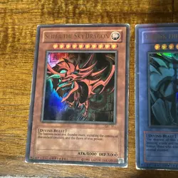 YuGiOh GBI-001, 002, 003 Ultra Rare Slifer Obelisk Ra Egyptian God Cards - Image 2