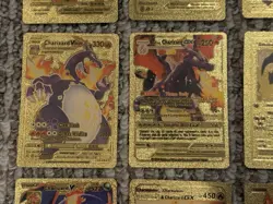 Pokemon Charizard Fan Art Gold Foil Cards - lot of 17 - Image 4