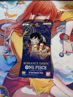 NEW One Piece Romance Dawn English OP-01 Sleeved Sealed Blister Pack 12 Cards - Image 1