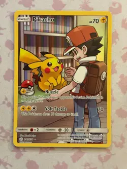 Pokemon Card Pikachu 241/236 S&M Cosmic Eclipse Trainer Gallery NM/M - Image 1
