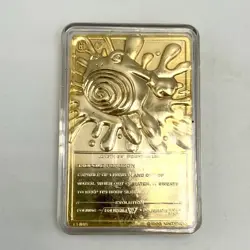 Poliwhirl Nintendo Pokemon 24k Gold Plated Metal Card - Image 2