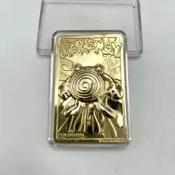 Poliwhirl Nintendo Pokemon 24k Gold Plated Metal Card - Image 3