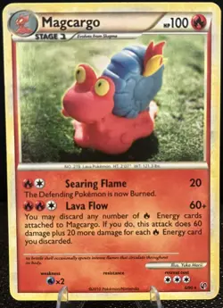 2010 MAGCARGO #6/90 HGSS UNDAUNTED POKEMON CARD- RARE - HOLO - LP - Image 1