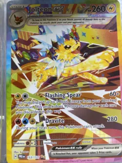 Pokemon Jolteon EX TCG Prismatic Evolutions Card 153/131 S&V - Image 1