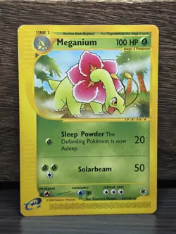 Pokemon Card Meganium 53/165 Non Holo Expedition Rare 084 LP - Image 1