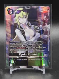 Digimon Card Kyoko Kuremi BT22-101 SEC Parallel English Cyber Eden Near Mint - Image 1