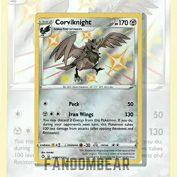 SHINY Corviknight Shining Fates SV089/SV122 SHINY VAULT card 2021 Pokemon NM/LP - Image 1