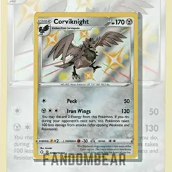 SHINY Corviknight Shining Fates SV089/SV122 SHINY VAULT card 2021 Pokemon NM/LP - Image 3