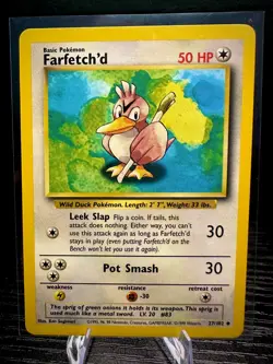 Farfetch'd 27/102 Base Set Series WOTC Uncommon 1999 Pokemon TCG Card LP - Image 1