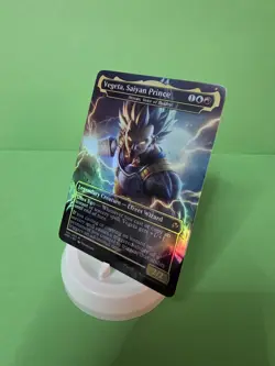 Vegeta FOIL Borderless Playtest Card Mtg Anime Dragon Ball - Image 1
