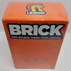 Legion Brick Atomic Orange Durable Matte Finish Card Sleeves 100 Count - Image 3
