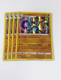 Pokemon Card Brilliant Stars 4x Playset Holographic Lucario 079/172 NM - Image 1
