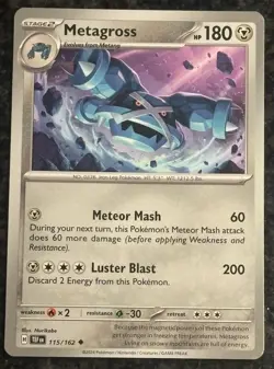 Metagross - 115/162 - Uncommon - Near Mint Pokemon Card - Image 1