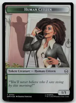 Copy 1 // Human Citizen 4 Double-Sided Token T Foil Marvel's Spider-Man - Image 2