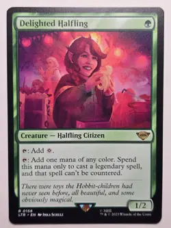 Delighted Halfling NM ltr 158 Universes Beyond: The Lord of the Rings mtg lotr - Image 1
