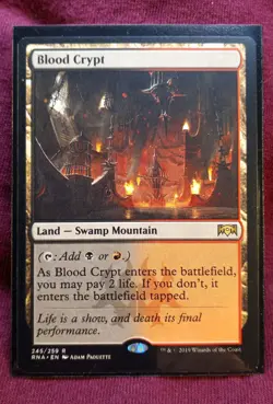 124 Blood Crypt Ravnica Allegiance (RNA) #245 Near Mint (NM) Never Played MTG - Image 1