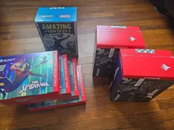 MTG Spiderman Lot . 4 Collector Booster. Gift Bundle. And 2 Bundles - Image 1